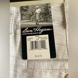 Ben Hogan Performance Shorts White W34 NWT